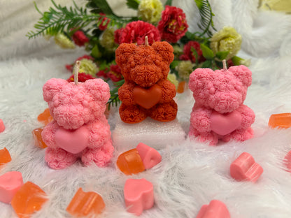 HG Rose Bear Heart Scented Candles | pack of 2 | Soya Wax