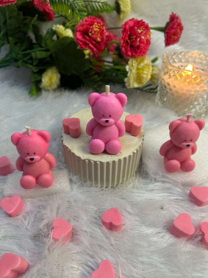 Teddy Bear Scented Candles Pack of 3 Set