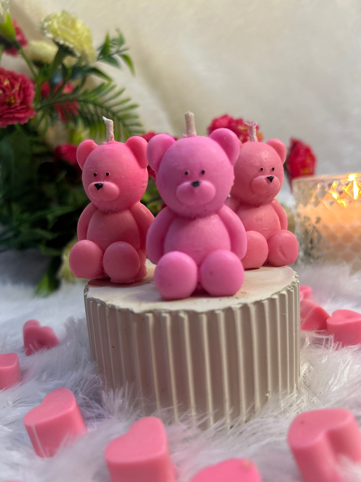 Teddy Bear Scented Candles Pack of 3 Set