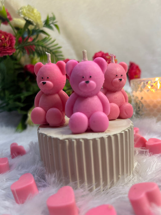 Teddy Bear Scented Candles Pack of 3 Set